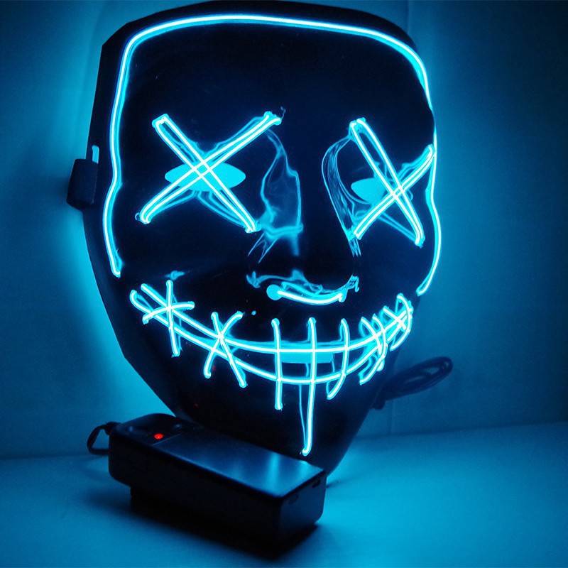 Led Purge Mask Halloween - Halloween LED Light-Up Purge Mask, Scary