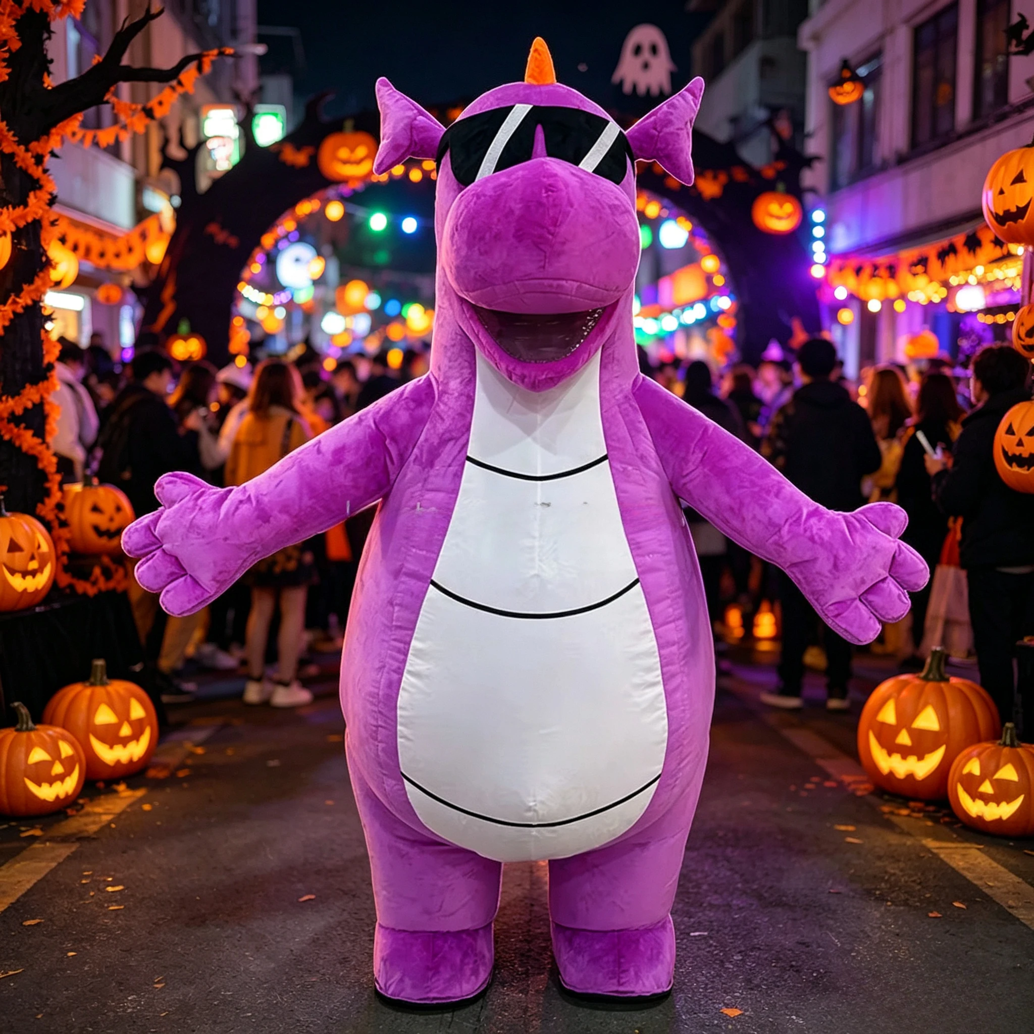 Adult Inflatable Purple Dinosa - đánh giá và giá Inflatable Dinosaur Costume Adult